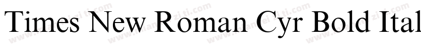 Times New Roman Cyr Bold Italic字体转换